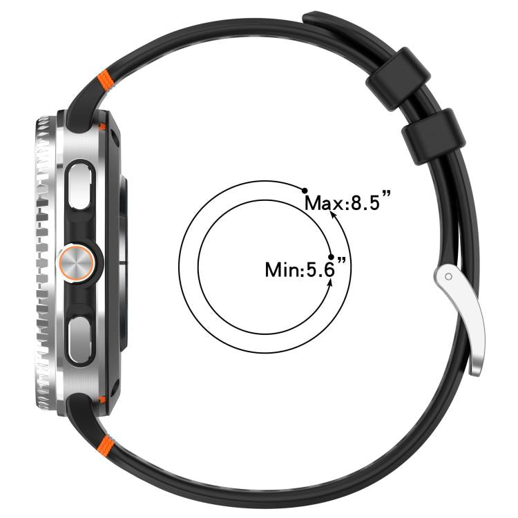 xDfind Alloy Silver Buckle Breathable Hole Silicone Watch Band