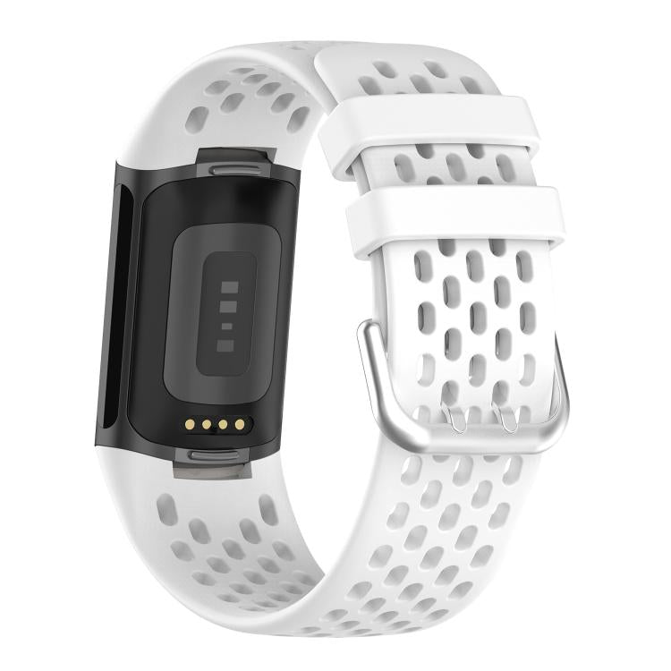 xDfind Hole Style Breathable Silicone Watch Band, For Fitbit Charge 6 / 5
