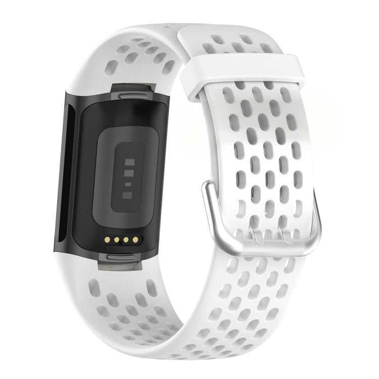 xDfind Hole Style Breathable Silicone Watch Band, For Fitbit Charge 6 / 5
