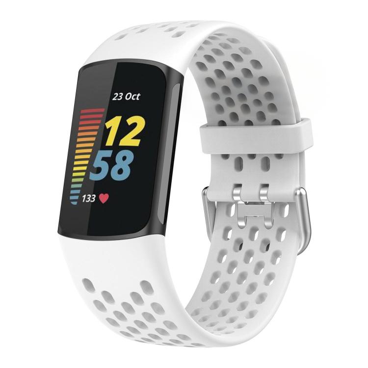 xDfind Hole Style Breathable Silicone Watch Band, For Fitbit Charge 6 / 5