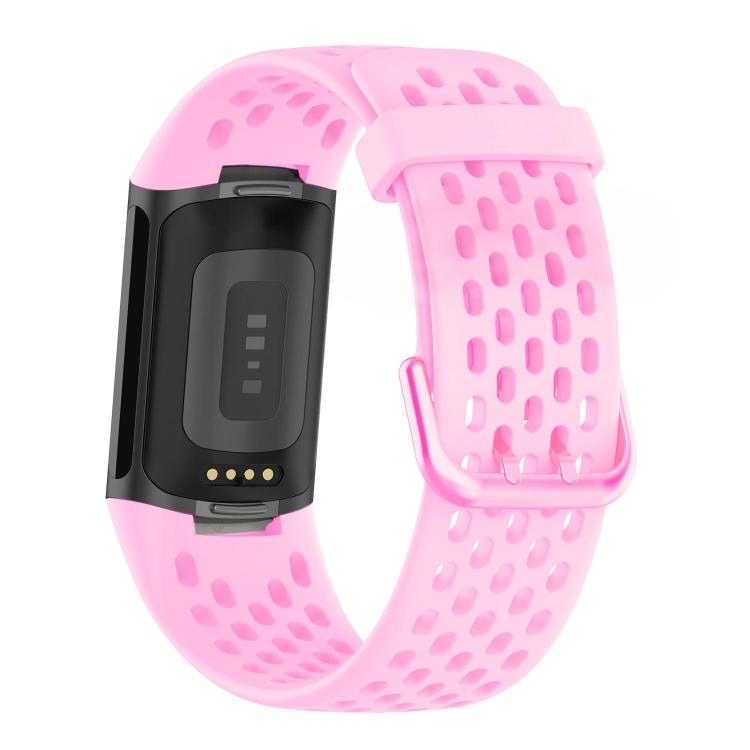 xDfind Hole Style Breathable Silicone Watch Band, For Fitbit Charge 6 / 5