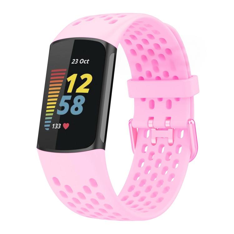 xDfind Hole Style Breathable Silicone Watch Band, For Fitbit Charge 6 / 5