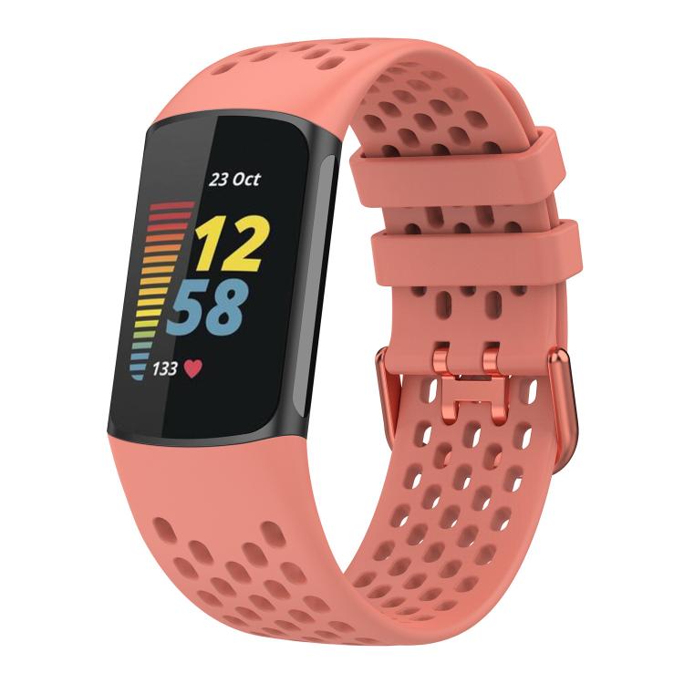 xDfind Hole Style Breathable Silicone Watch Band, For Fitbit Charge 6 / 5