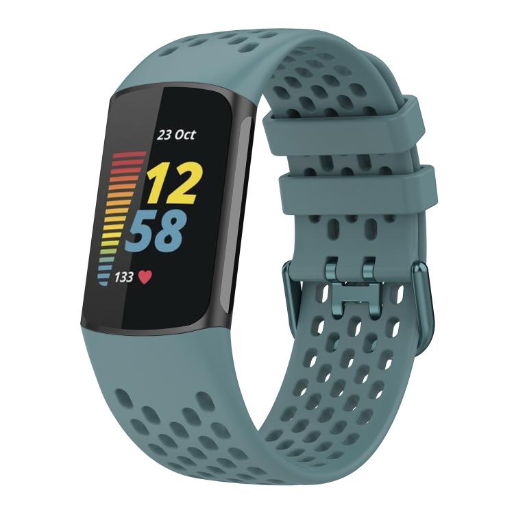 xDfind Hole Style Breathable Silicone Watch Band, For Fitbit Charge 6 / 5