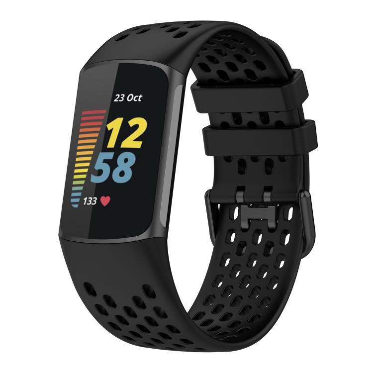 xDfind Hole Style Breathable Silicone Watch Band, For Fitbit Charge 6 / 5