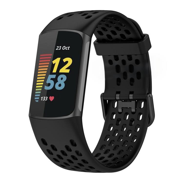xDfind Hole Style Breathable Silicone Watch Band, For Fitbit Charge 6 / 5