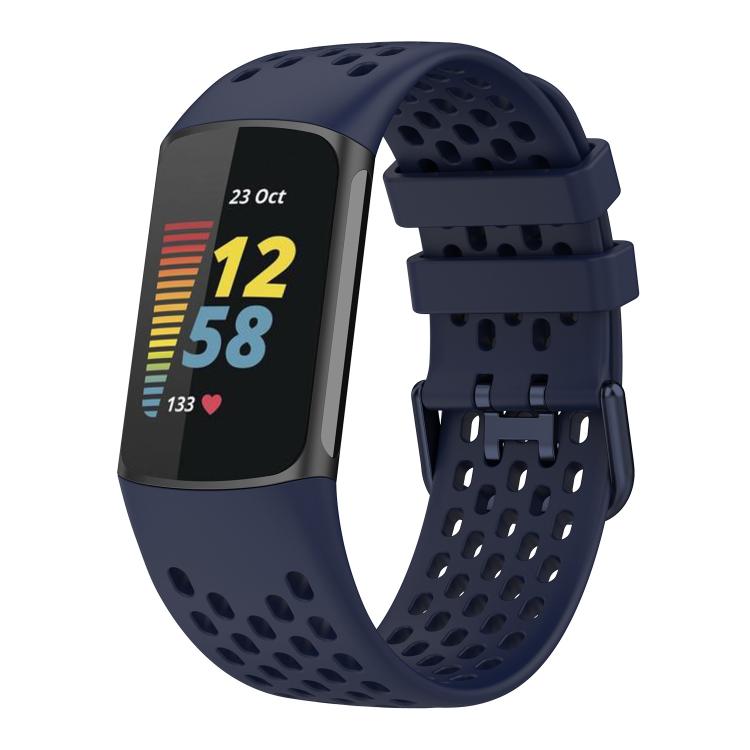 xDfind Hole Style Breathable Silicone Watch Band, For Fitbit Charge 6 / 5