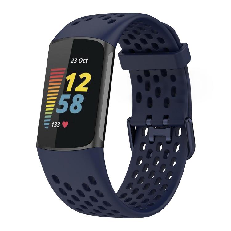 xDfind Hole Style Breathable Silicone Watch Band, For Fitbit Charge 6 / 5