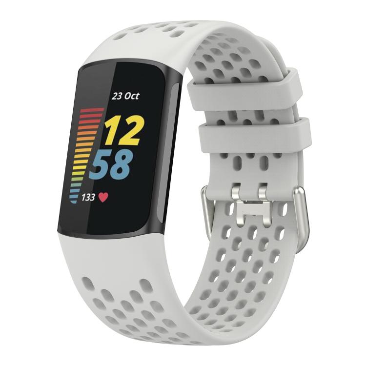 xDfind Hole Style Breathable Silicone Watch Band, For Fitbit Charge 6 / 5
