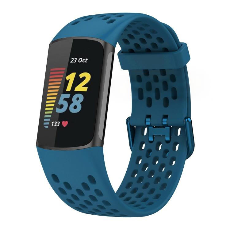 xDfind Hole Style Breathable Silicone Watch Band, For Fitbit Charge 6 / 5