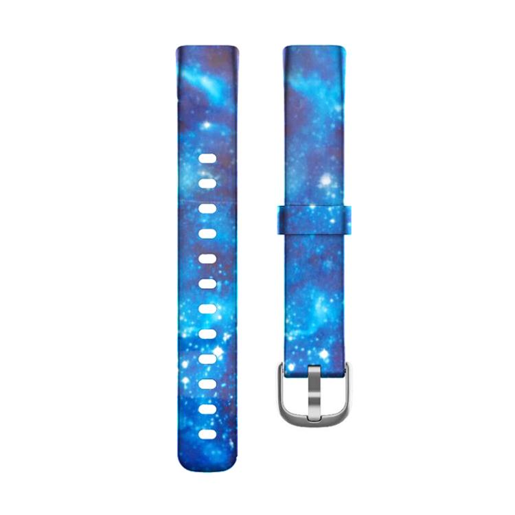 xDfind Silver Buckle Painting Silicone Watch Band For Fitbit Luxe, S