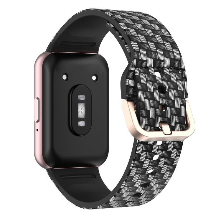 xDfind Gold Buckle Printed Silicone Watch Band, For Samsung Galaxy Fit3