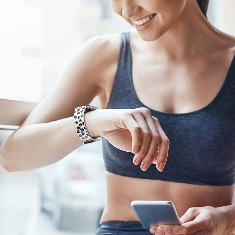 xDfind Gold Buckle Printed Silicone Watch Band