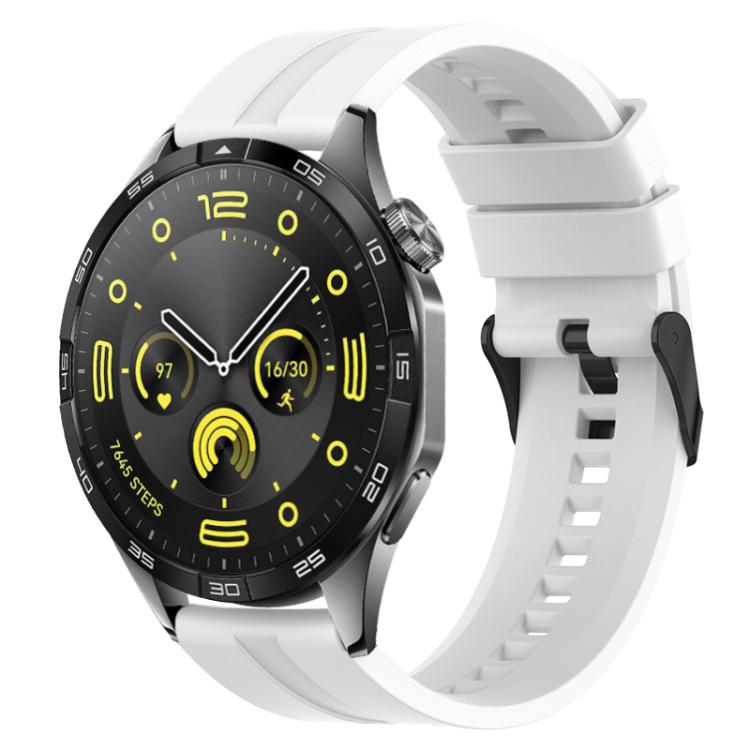 xDfind Silicone Black Buckle Watch Band, 20mm For Amazfit Active 2 / GTS4 Mini
