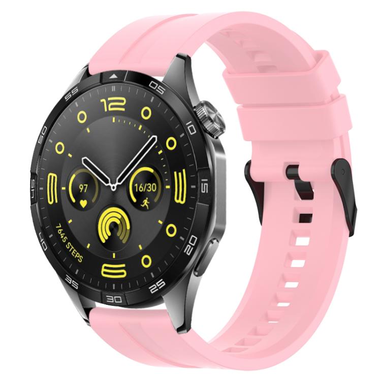 xDfind Silicone Black Buckle Watch Band, 20mm For Amazfit Active 2 / GTS4 Mini
