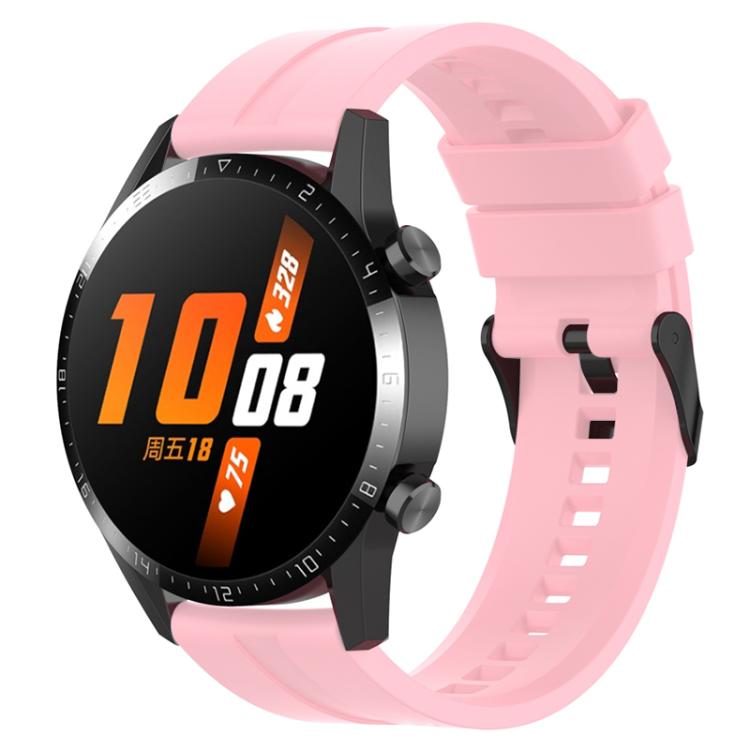 xDfind Silicone Black Buckle Watch Band, 20mm For Amazfit Active 2 / GTS4 Mini