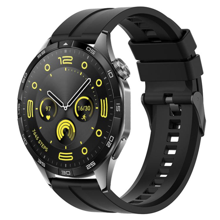 xDfind Silicone Black Buckle Watch Band, 22mm For Huawei Watch GT5 / GT5 Pro