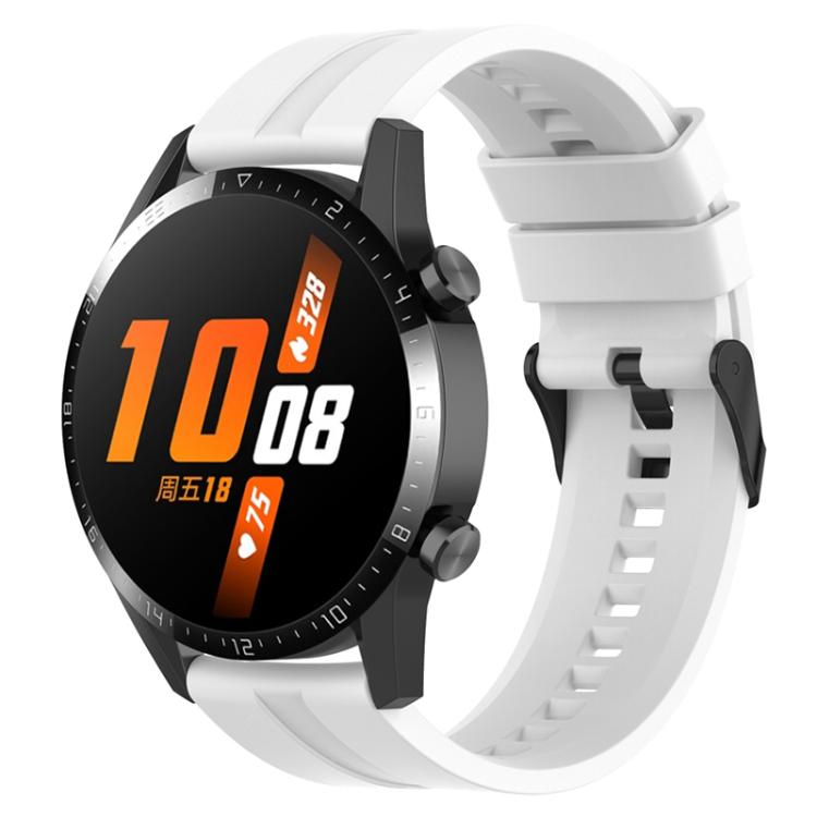xDfind Silicone Black Buckle Watch Band, 22mm For Huawei Watch GT5 / GT5 Pro