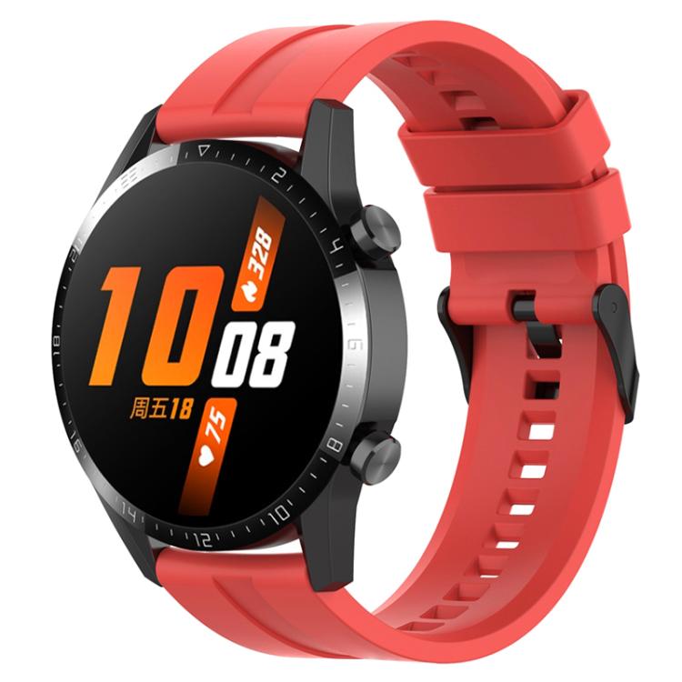 xDfind Silicone Black Buckle Watch Band, 22mm For Huawei Watch GT5 / GT5 Pro