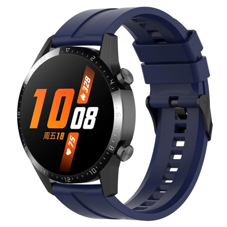 xDfind Silicone Black Buckle Watch Band, 22mm For Huawei Watch GT5 / GT5 Pro