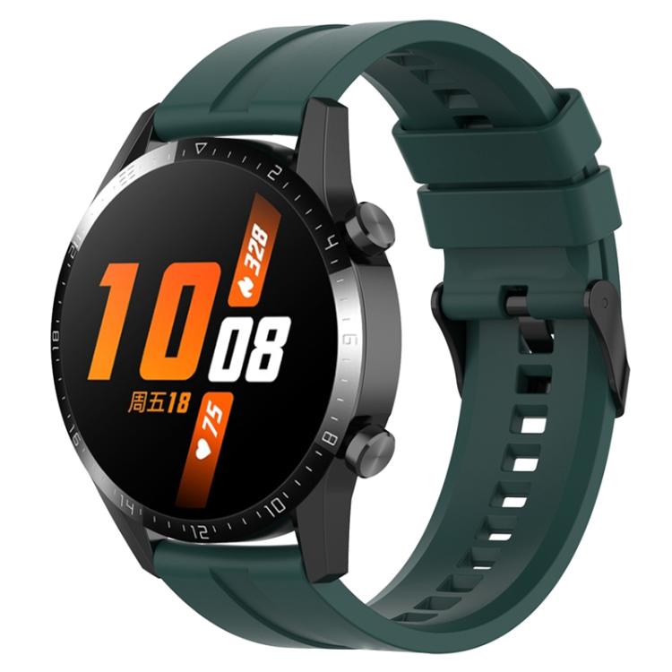 xDfind Silicone Black Buckle Watch Band, 22mm For Huawei Watch GT5 / GT5 Pro