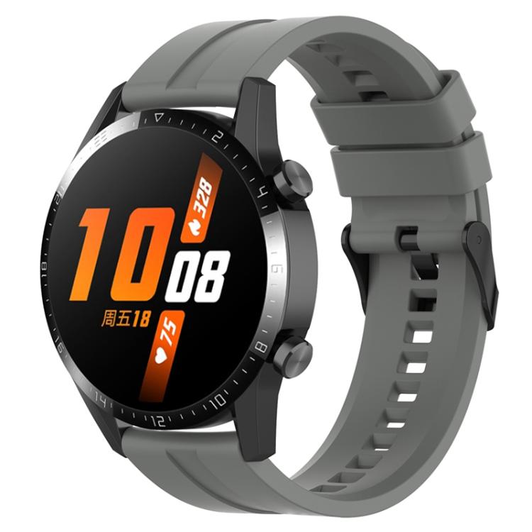 xDfind Silicone Black Buckle Watch Band, 22mm For Huawei Watch GT5 / GT5 Pro