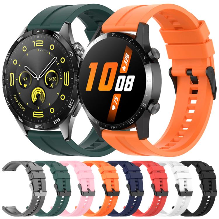 xDfind Silicone Black Buckle Watch Band, 22mm For Huawei Watch GT5 / GT5 Pro