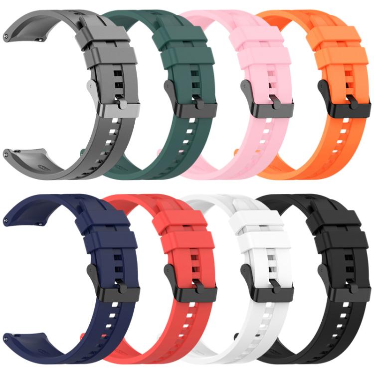 xDfind Silicone Black Buckle Watch Band, 20mm For Amazfit Active 2 / GTS4 Mini