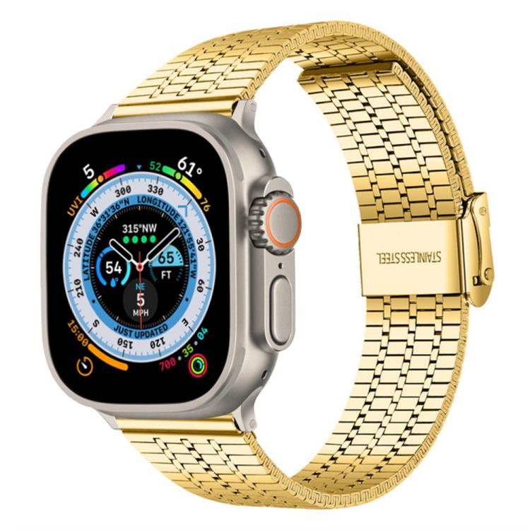 xDfind Seven Beads Buckle Stainless Steel Watch Band, For Apple Watch 42 / 44 / 45 / 46 / 49mm