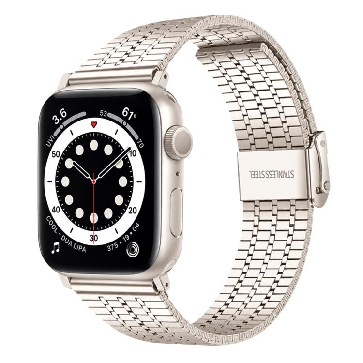 xDfind Seven Beads Buckle Stainless Steel Watch Band, For Apple Watch 42 / 44 / 45 / 46 / 49mm