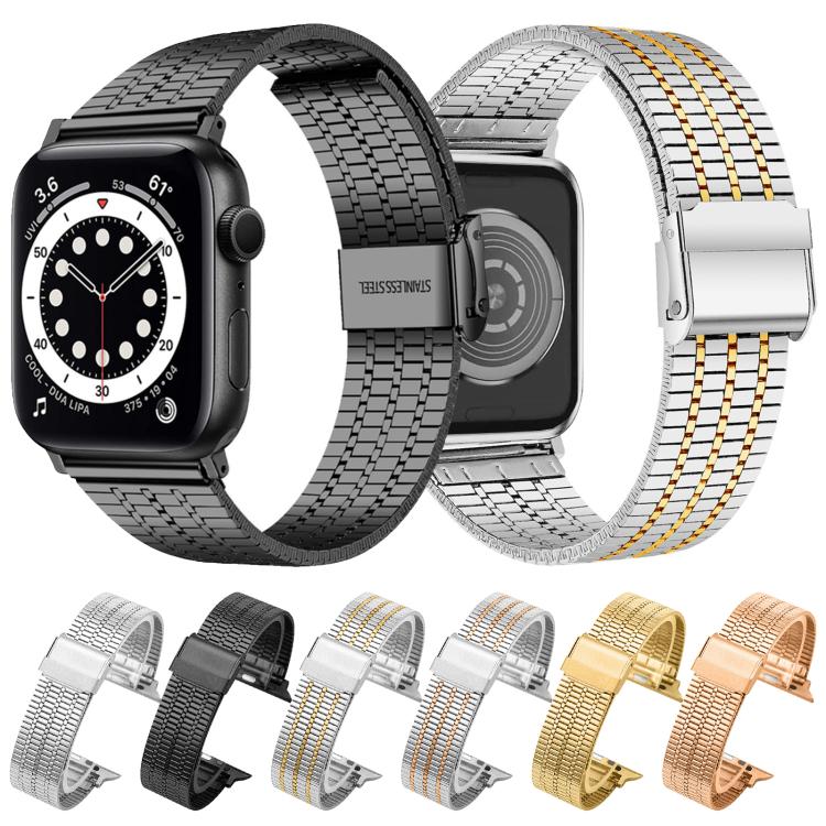 xDfind Seven Beads Buckle Stainless Steel Watch Band, For Apple Watch 42 / 44 / 45 / 46 / 49mm