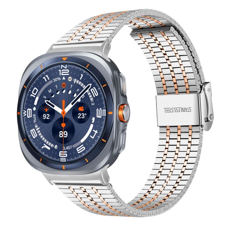 xDfind Seven Beads Buckle Stainless Steel Watch Band, For Samsung Galaxy Watch Ultra / Ultra 2025