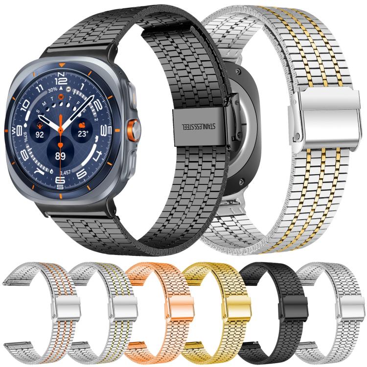 xDfind Seven Beads Buckle Stainless Steel Watch Band, For Samsung Galaxy Watch 7 / 6 / 5 / FE