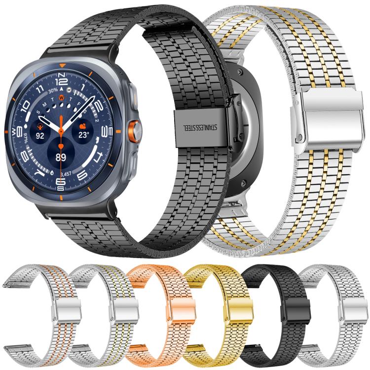 xDfind Seven Beads Buckle Stainless Steel Watch Band, For Samsung Galaxy Watch8 / 8 Classic