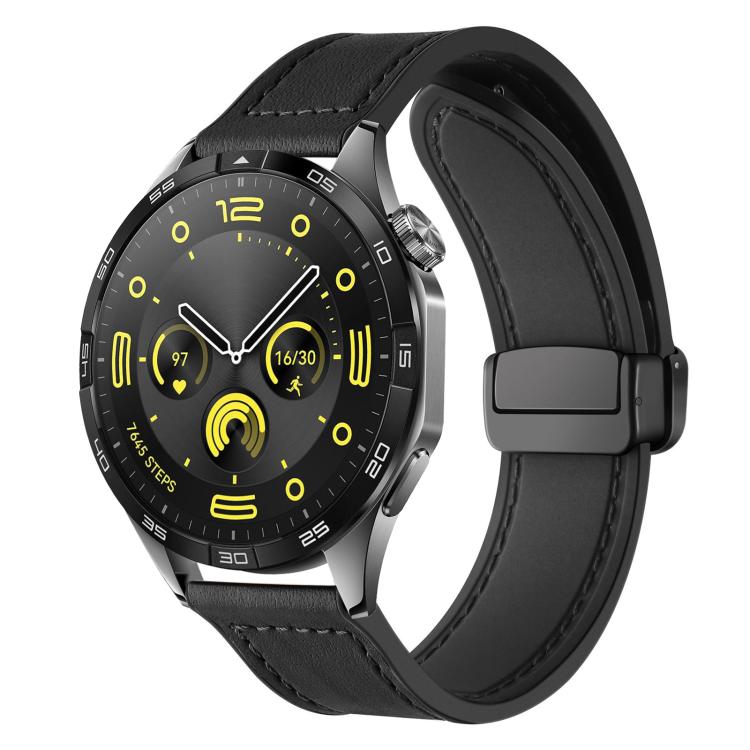 xDfind Crazy Horse Pattern Silicone Skin Magnetic Buckle Watch Band, 20mm