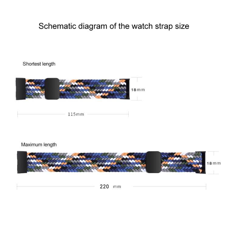 xDfind Magnetic Buckle Nylon Braid Watch Band, For Honor Band 10 / 9