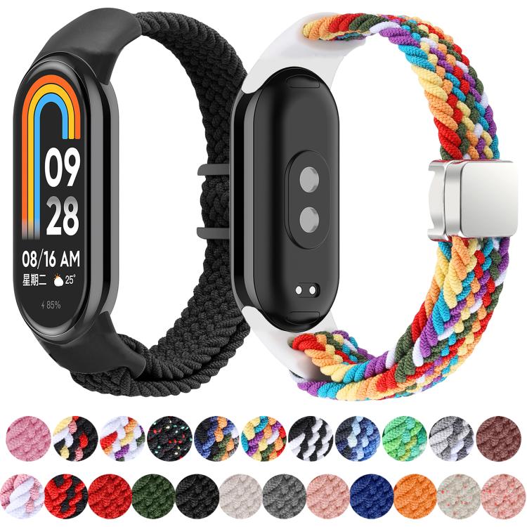 xDfind Nylon Braided Loop Magnetic Buckle Watch Band, For Xiaomi Smart Band 10 / 9 / 8