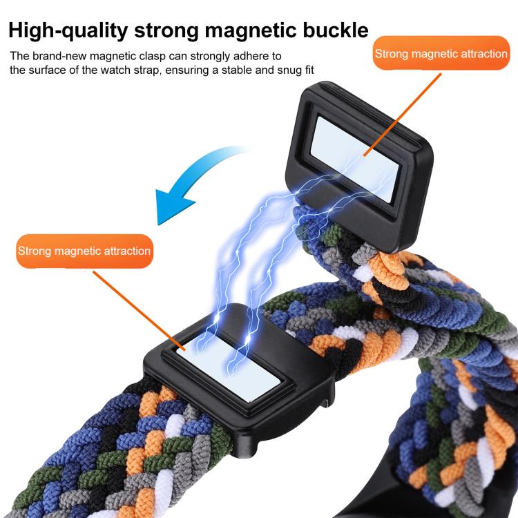 xDfind Nylon Braided Loop Magnetic Buckle Watch Band, For Xiaomi Smart Band 10 / 9 / 8