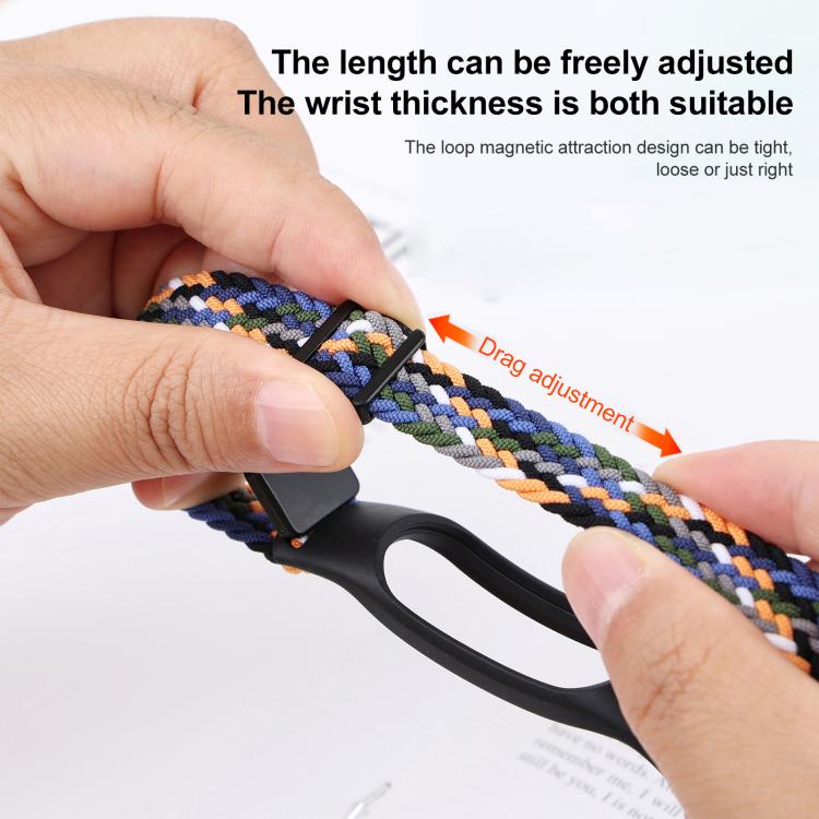 xDfind Nylon Braided Loop Magnetic Buckle Watch Band, For Xiaomi Smart Band 10 / 9 / 8
