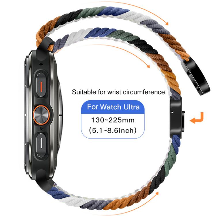 xDfind Magnetic Buckle Nylon Braid Loop Watch Band