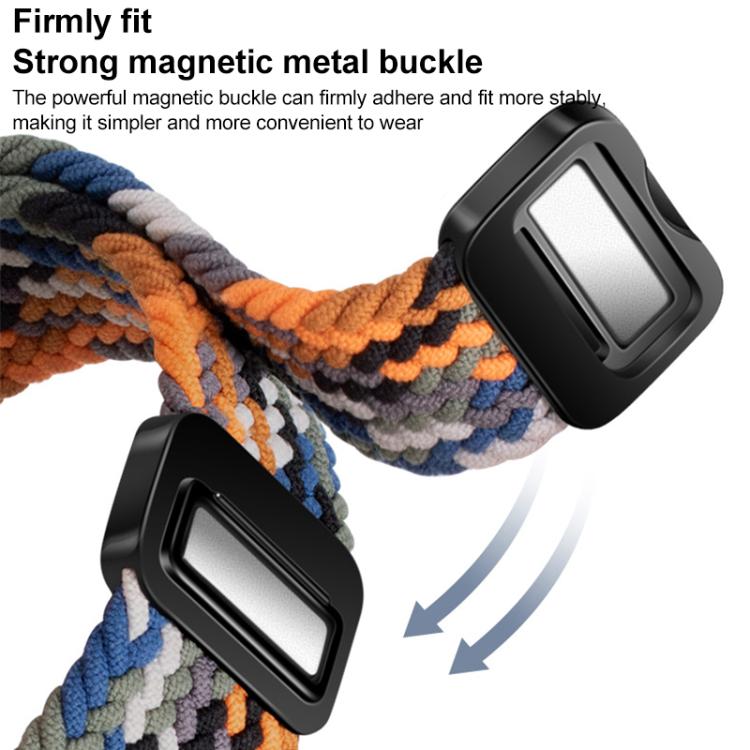 xDfind Magnetic Buckle Nylon Braid Loop Watch Band