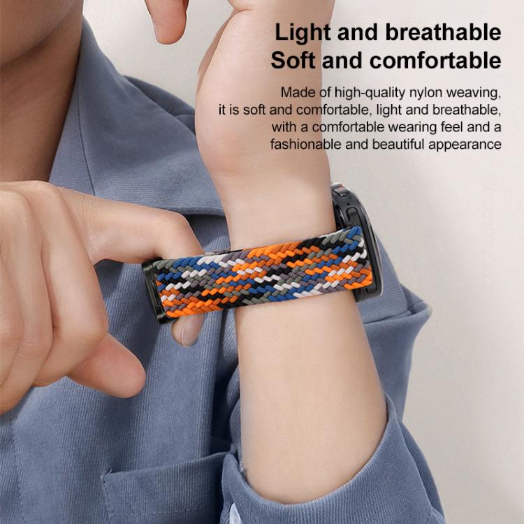 xDfind Magnetic Buckle Nylon Braid Loop Watch Band