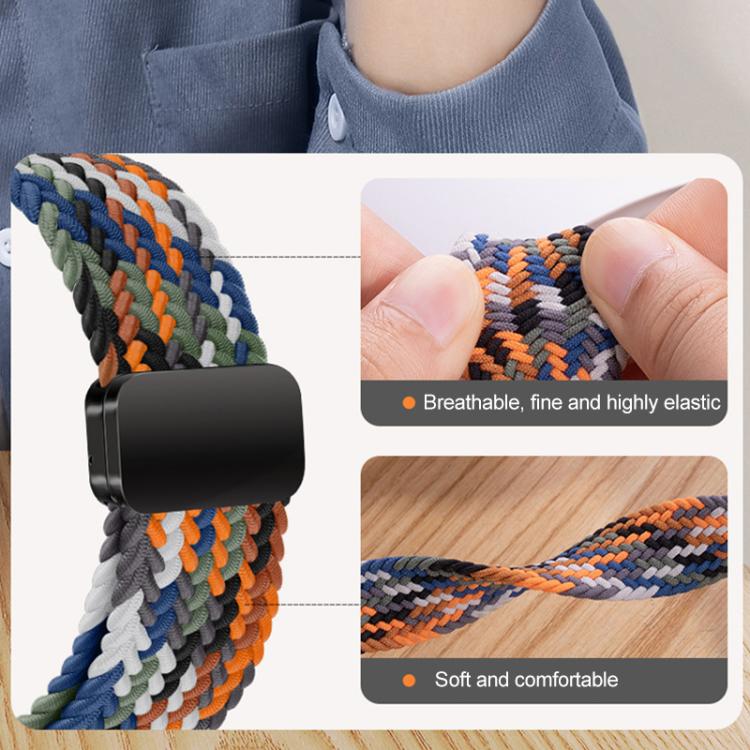 xDfind Magnetic Buckle Nylon Braid Loop Watch Band