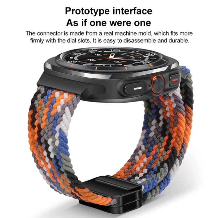 xDfind Magnetic Buckle Nylon Braid Loop Watch Band