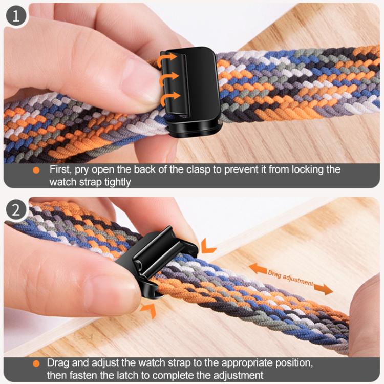 xDfind Magnetic Buckle Nylon Braid Loop Watch Band