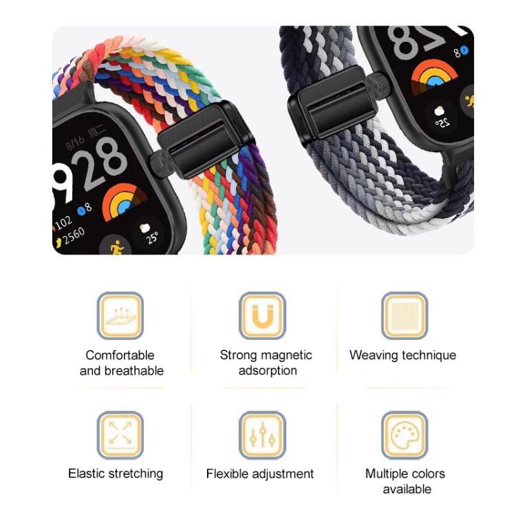 xDfind Magnetic Buckle Nylon Braid Loop Watch Band