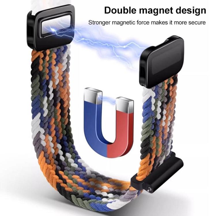 xDfind Magnetic Buckle Nylon Braid Loop Watch Band