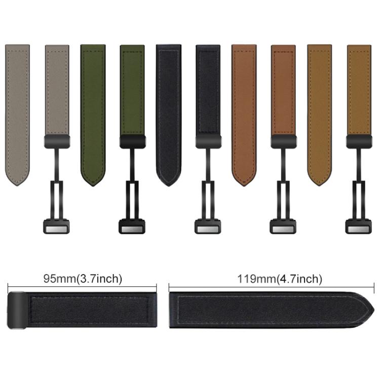 xDfind Crazy Horse Pattern Silicone Skin Magnetic Buckle Watch Band, For Fitbit Charge 5 / Charge 6