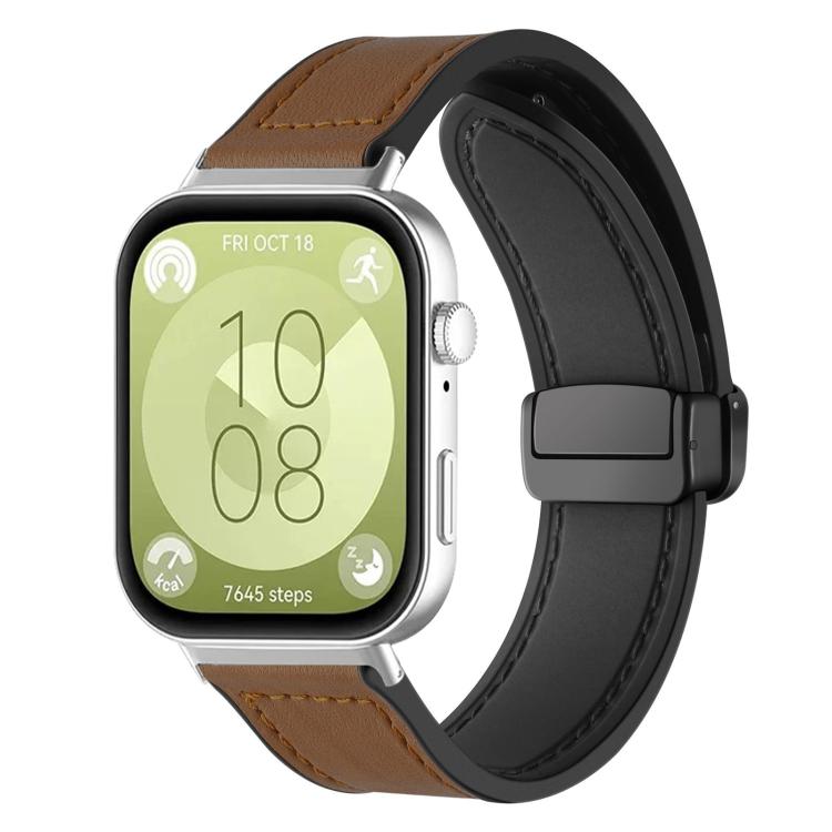 xDfind Crazy Horse Pattern Silicone Skin Magnetic Buckle Watch Band