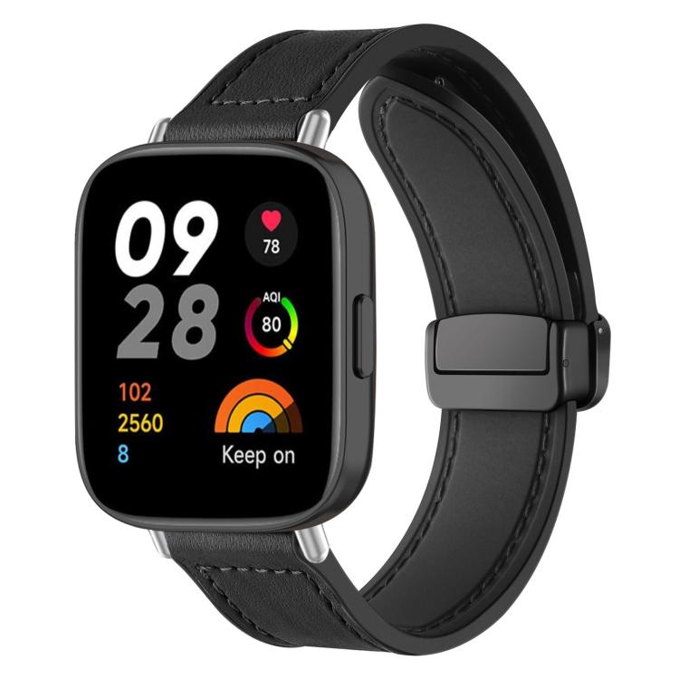 xDfind Crazy Horse Pattern Silicone Skin Magnetic Buckle Watch Band, For Redmi Watch 3